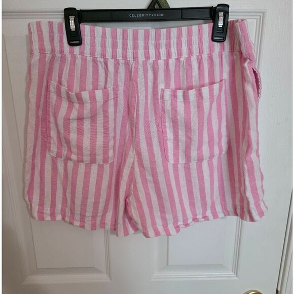 Old Navy Size LG Pink and White Striped Shorts EUC - Picture 2 of 5